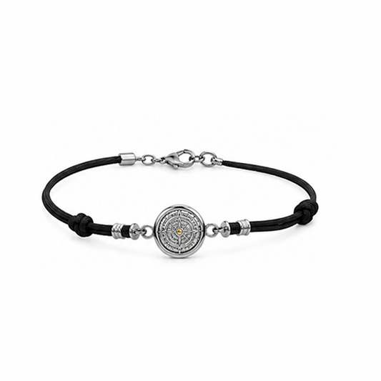 Men Compass Charm Rope Braided Bracelet Nautical Adjustable Wristband